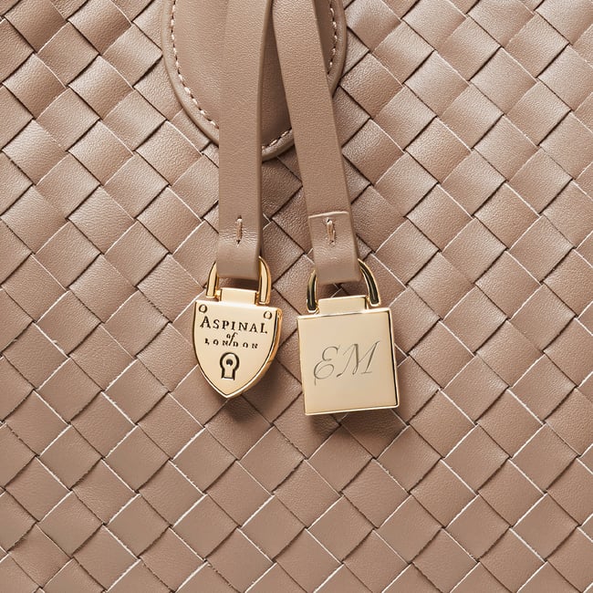 London Tote Moleskin Woven Leather