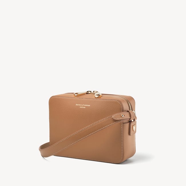 Camera Crossbody Caramel Soft Saffiano