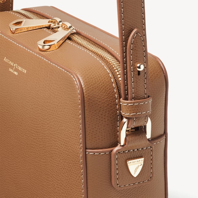 Camera Crossbody Caramel Soft Saffiano