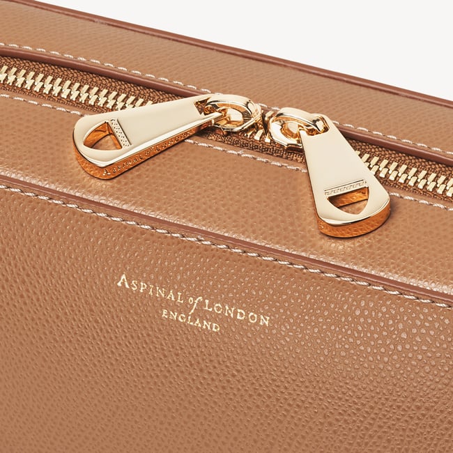 Camera Crossbody Caramel Soft Saffiano