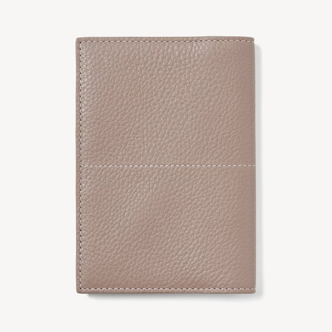 Hudson Passport Cover Moleskin Milled Pebble