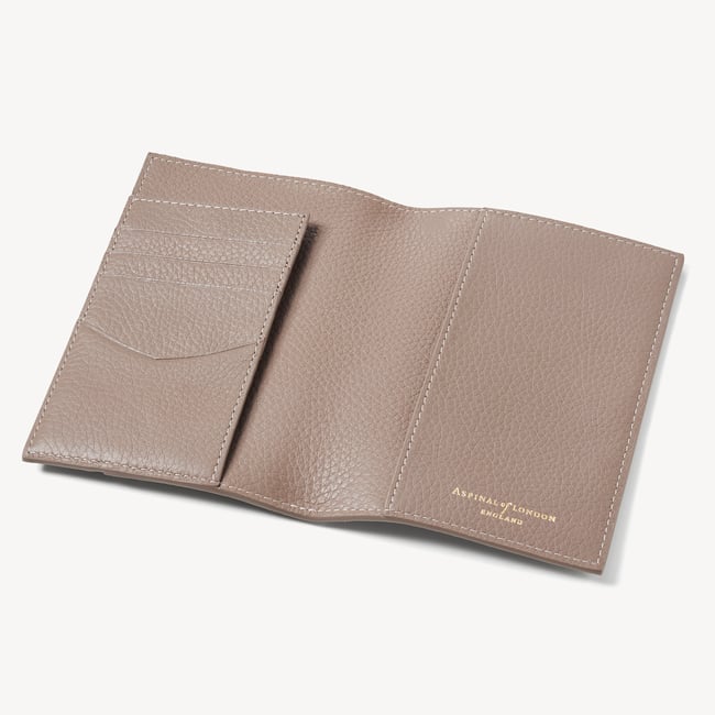 Hudson Passport Cover Moleskin Milled Pebble