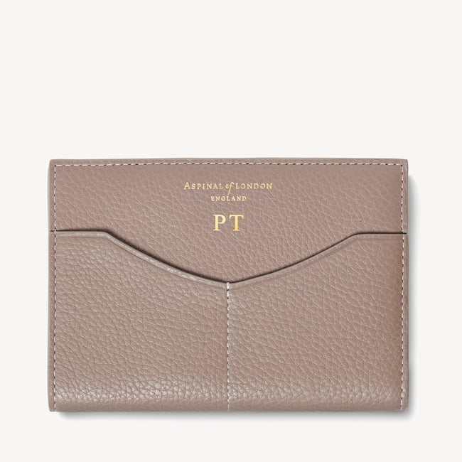 Hudson Passport Cover Moleskin Milled Pebble