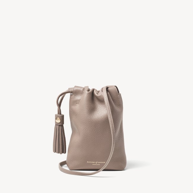 Soho Crossbody Pouch Moleskin Milled Pebble