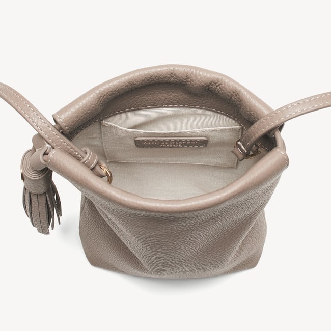 Soho Crossbody Pouch Moleskin Milled Pebble