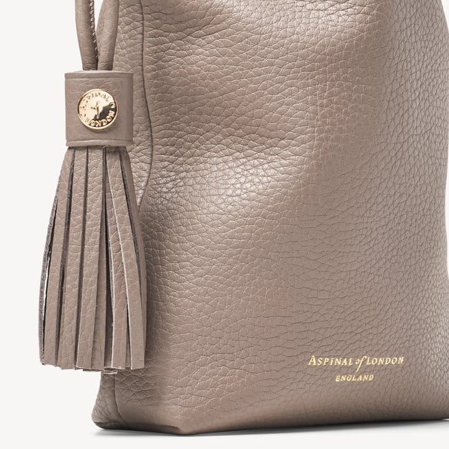 Soho Crossbody Pouch Moleskin Milled Pebble