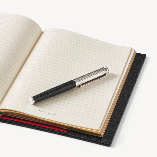 A5 Refillable Journal & Pen Set Black Pebble