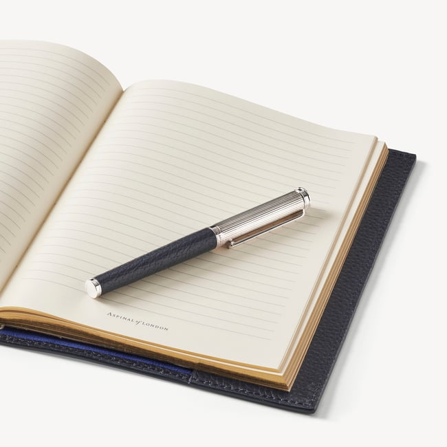A5 Refillable Journal & Pen Set Navy Pebble