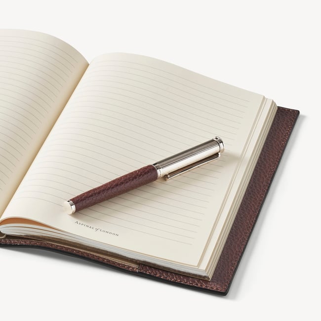 A5 Refillable Journal & Pen Set Tobacco Pebble