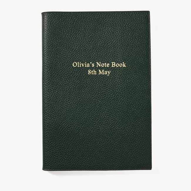 A4 Refillable Luxury Journal Alpine Pebble with Soft Suede Lining