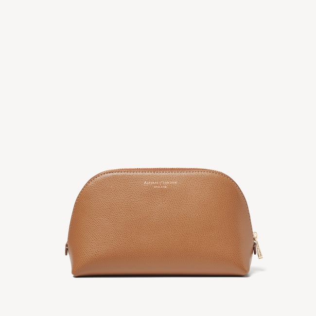 Classic Makeup Case Caramel Soft Saffiano