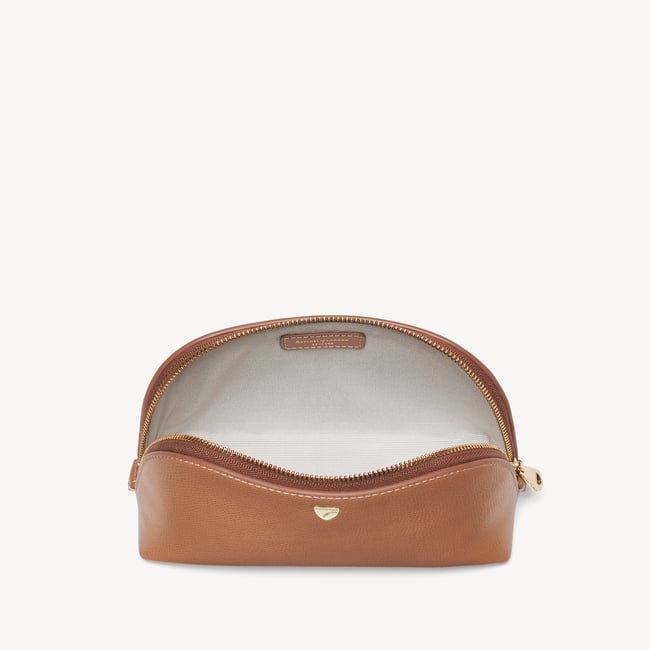 Classic Makeup Case Caramel Soft Saffiano