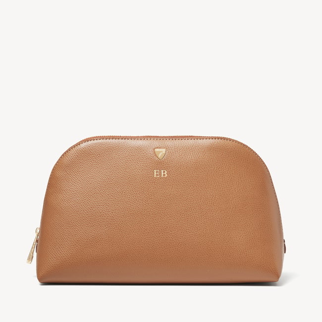 Classic Toiletry Bag Caramel Soft Saffiano