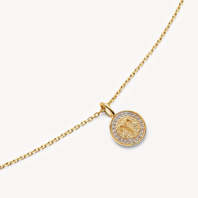 Aries Zodiac Pendant Necklace Aries in 18ct Gold Vermeil