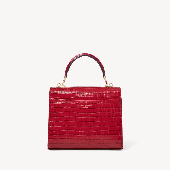 Midi Mayfair® Deep Shine Cherry Red Small Croc