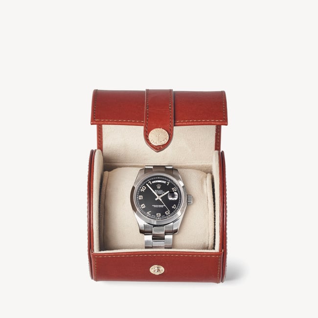 Travel Watch Roll Smooth Cognac