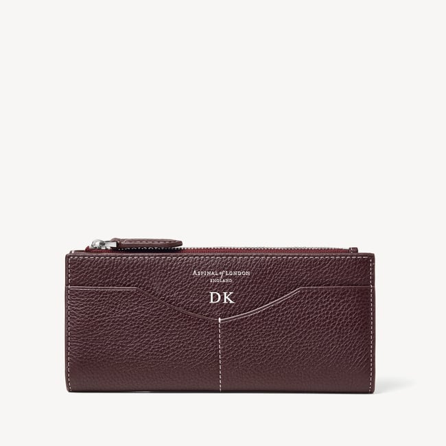 Large Hudson Wallet Wine Milled Pebble