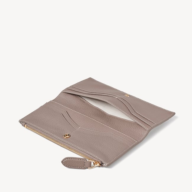 Large Hudson Wallet Moleskin Milled Pebble