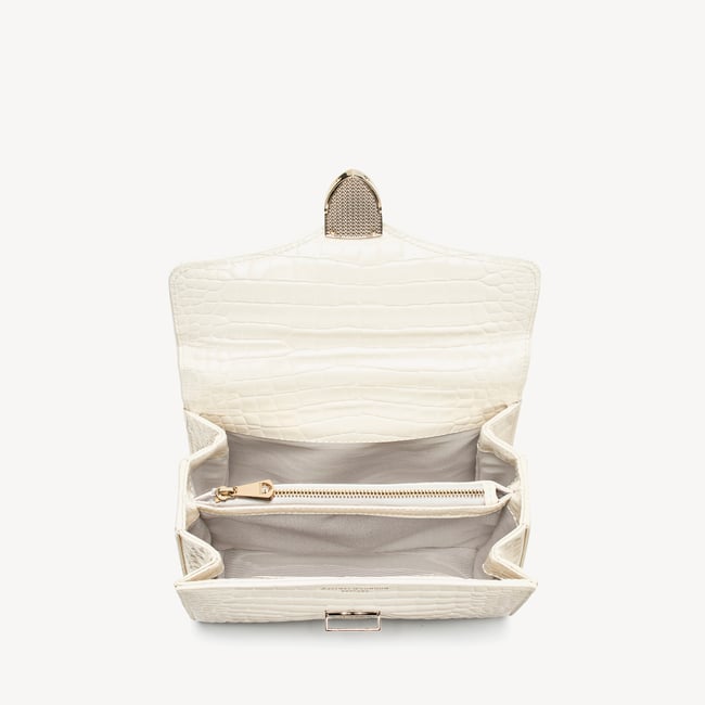 Midi Mayfair® Ivory Patent Croc