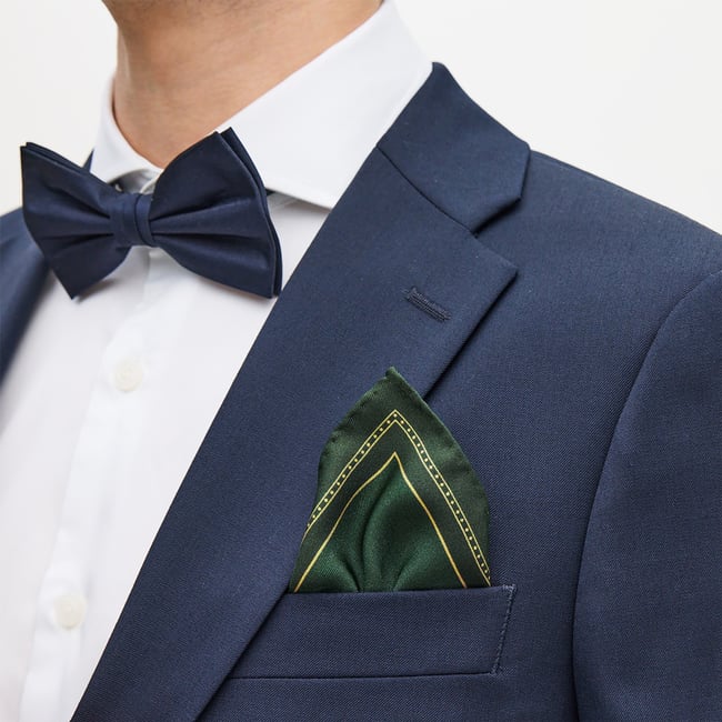 Pure Silk Pocket Square Evergreen Quadrant