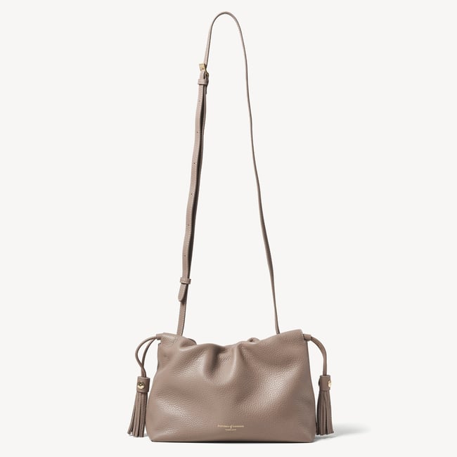 Soho Large Crossbody Pouch Moleskin Milled Pebble