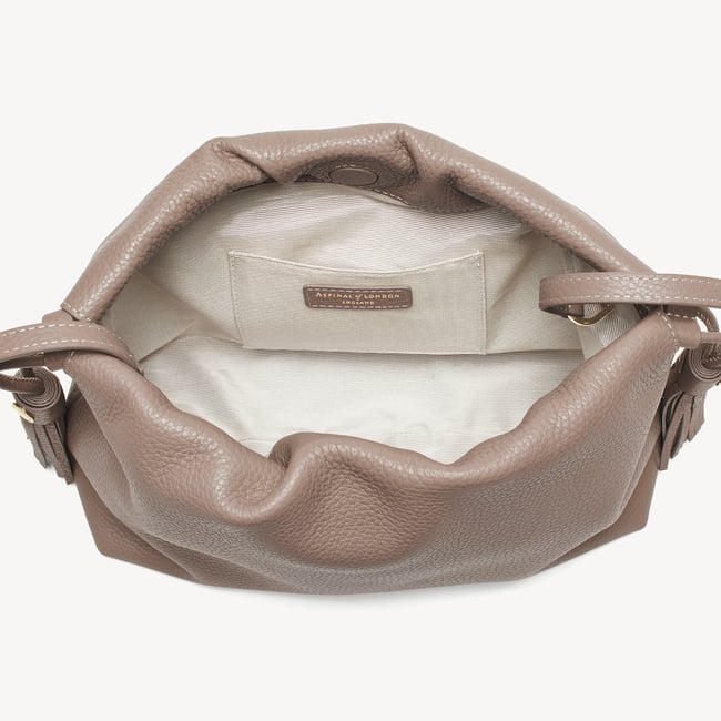 Soho Large Crossbody Pouch Moleskin Milled Pebble