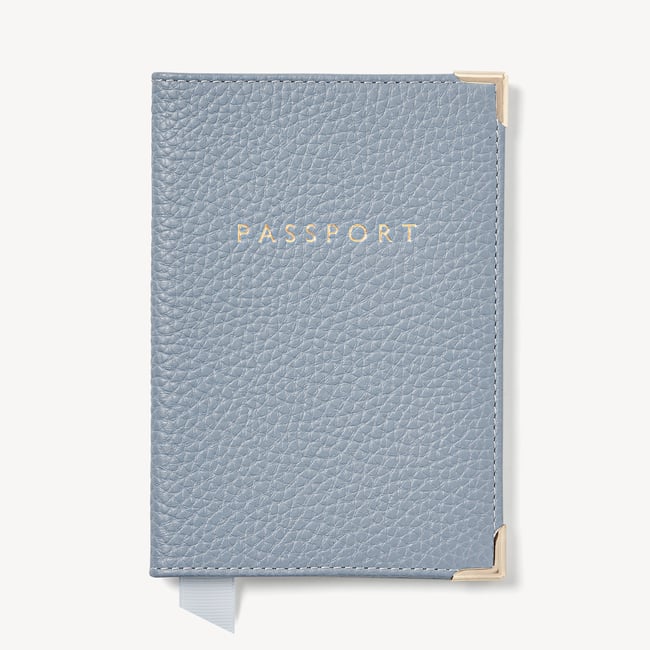 Passport Cover Sky Blue Pebble