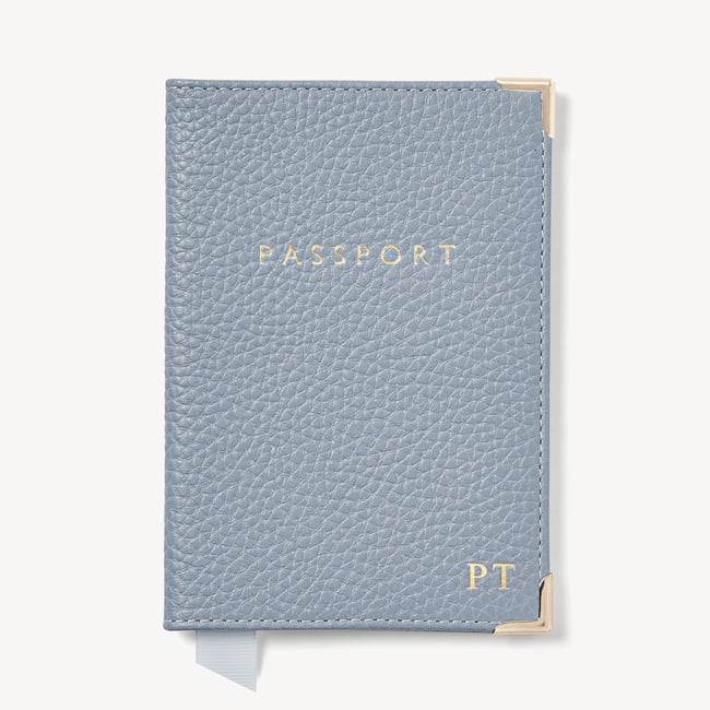 Passport Cover Sky Blue Pebble