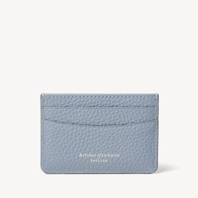 Slim Credit Card Holder Sky Blue Pebble