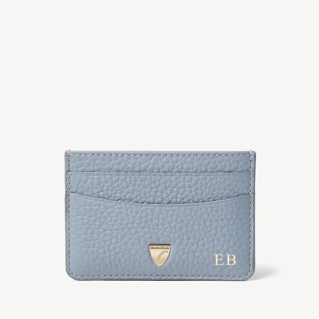 Slim Credit Card Holder Sky Blue Pebble