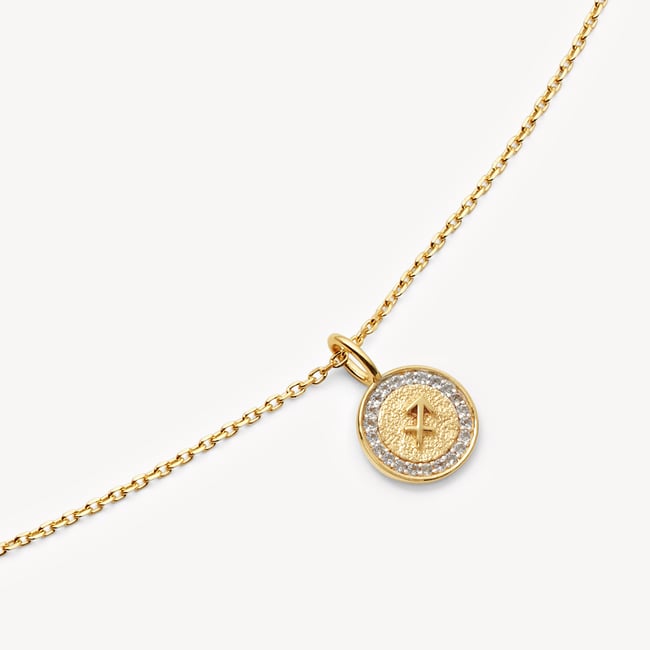 Sagittarius Zodiac Pendant Necklace Sagittarius in 18ct Gold Vermeil