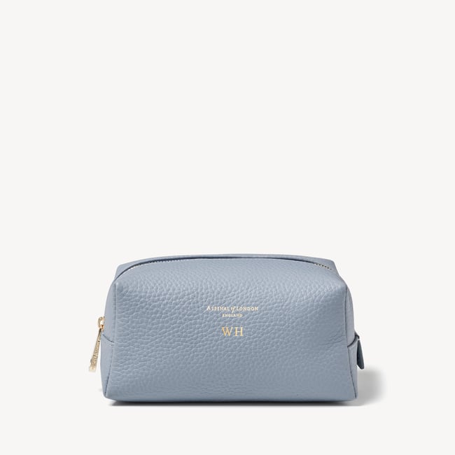 London Makeup Bag Sky Blue Pebble