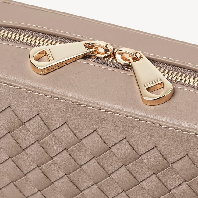 Camera Crossbody Moleskin Woven Leather
