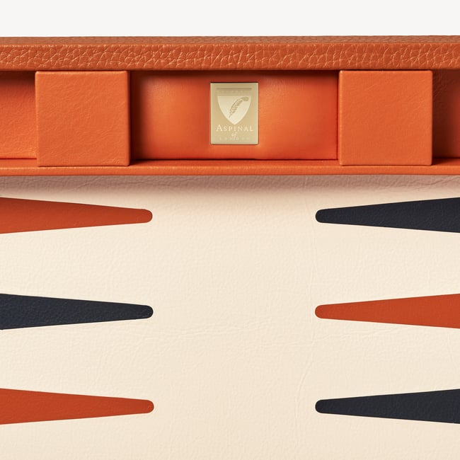 17-inch Backgammon Set Marmalade Pebble
