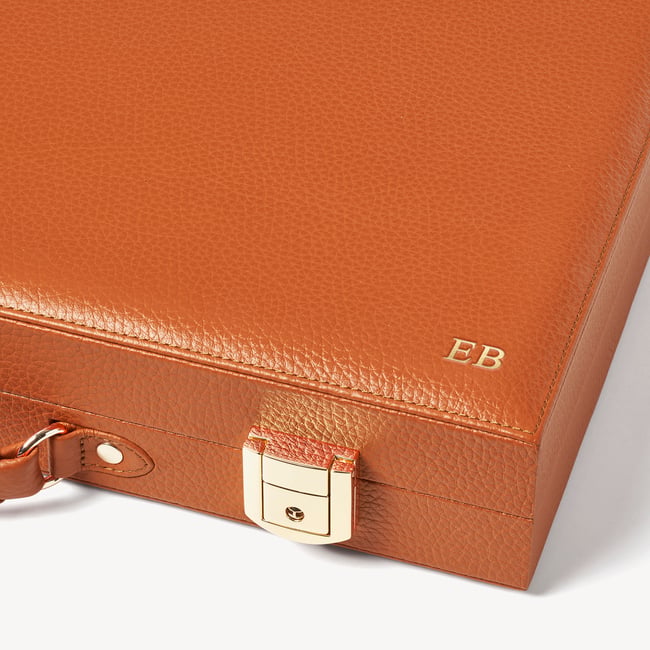 17-inch Backgammon Set Marmalade Pebble