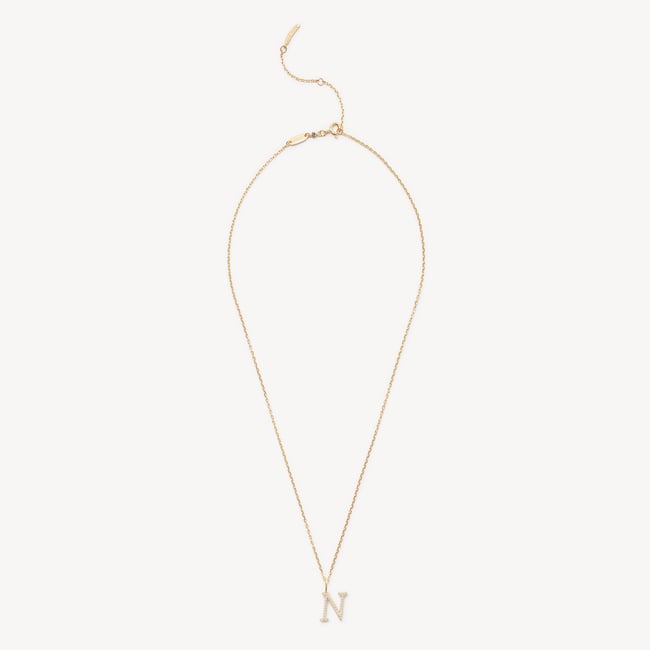 Diamond Initial N Necklace 0.207ct Diamond