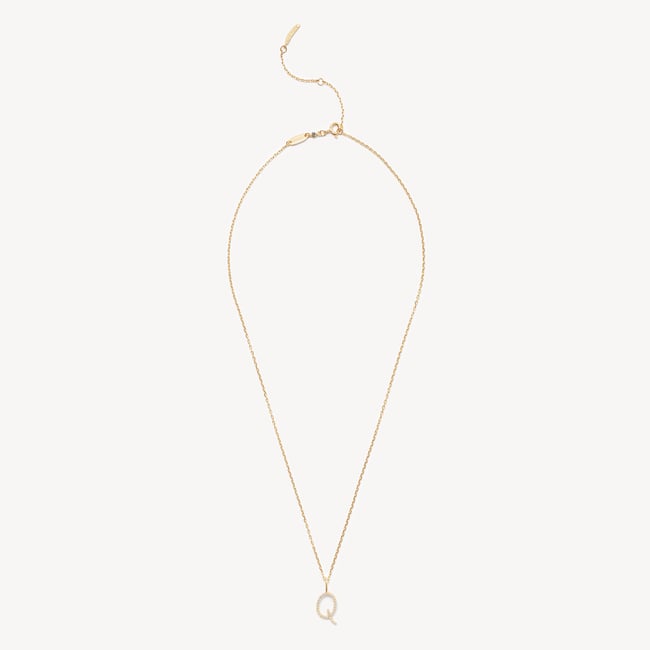 Diamond Initial Q Necklace 0.154ct Diamond