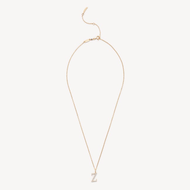 Diamond Initial Z Necklace 0.127ct Diamond