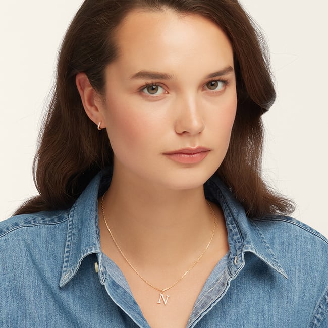 Diamond Initial N Necklace 0.207ct Diamond