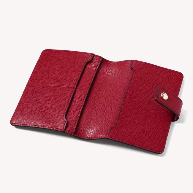 Duo Passport Cover Cherry Red Soft Saffiano