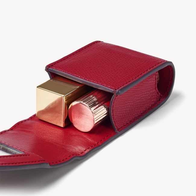 Duo Lipstick Case Cherry Red Soft Saffiano