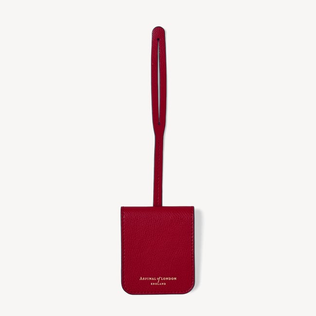 Travel Luggage Tag Cherry Red Soft Saffiano