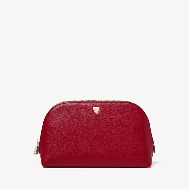 Classic Makeup Case Cherry Red Soft Saffiano