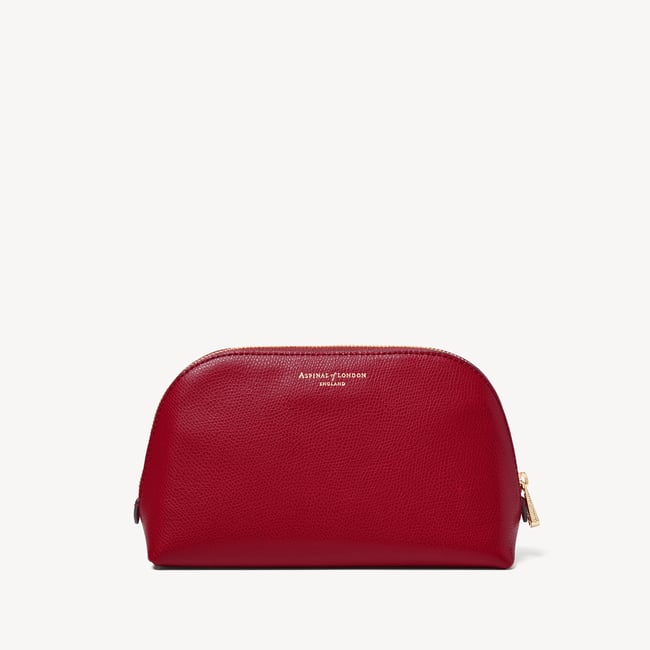 Classic Makeup Case Cherry Red Soft Saffiano
