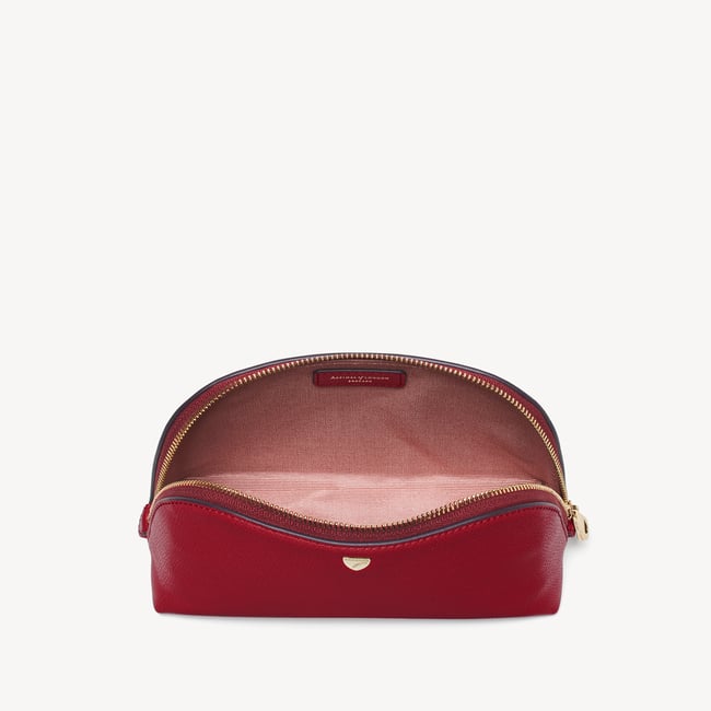 Classic Makeup Case Cherry Red Soft Saffiano