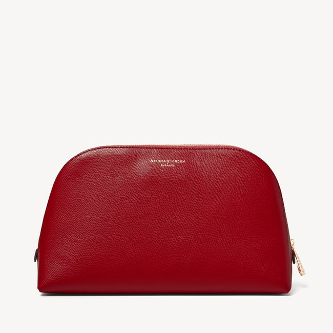 Classic Toiletry Bag Cherry Red Soft Saffiano