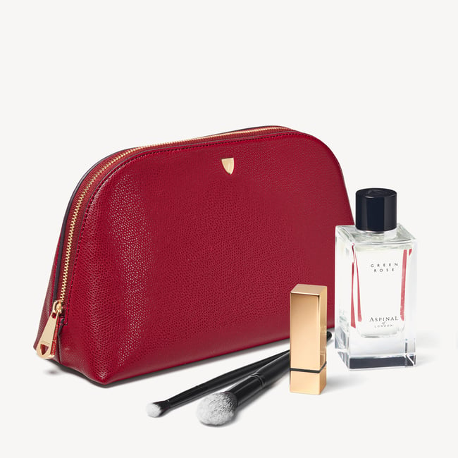 Classic Toiletry Bag Cherry Red Soft Saffiano