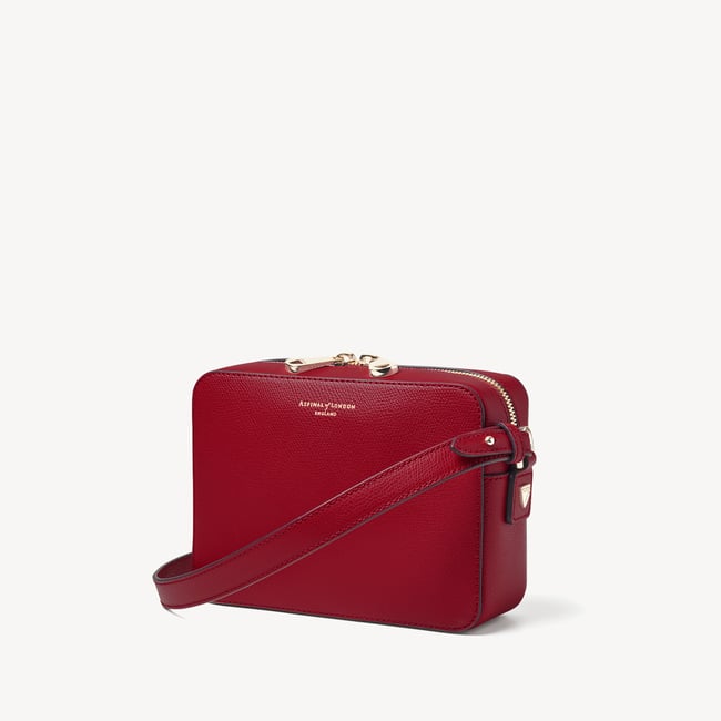 Camera Crossbody Cherry Red Soft Saffiano