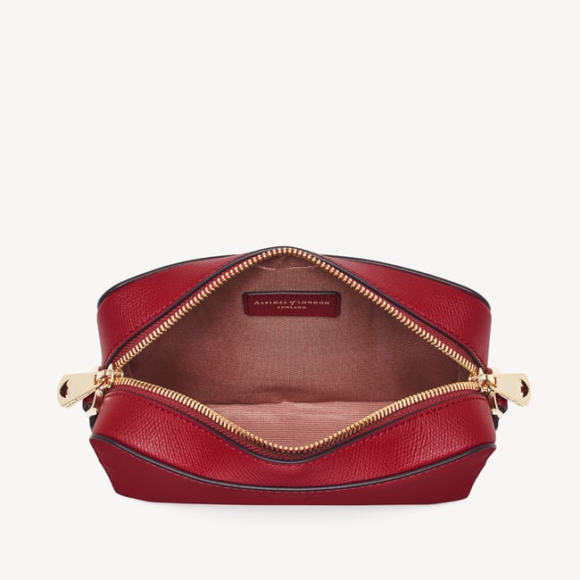 Camera Crossbody Cherry Red Soft Saffiano