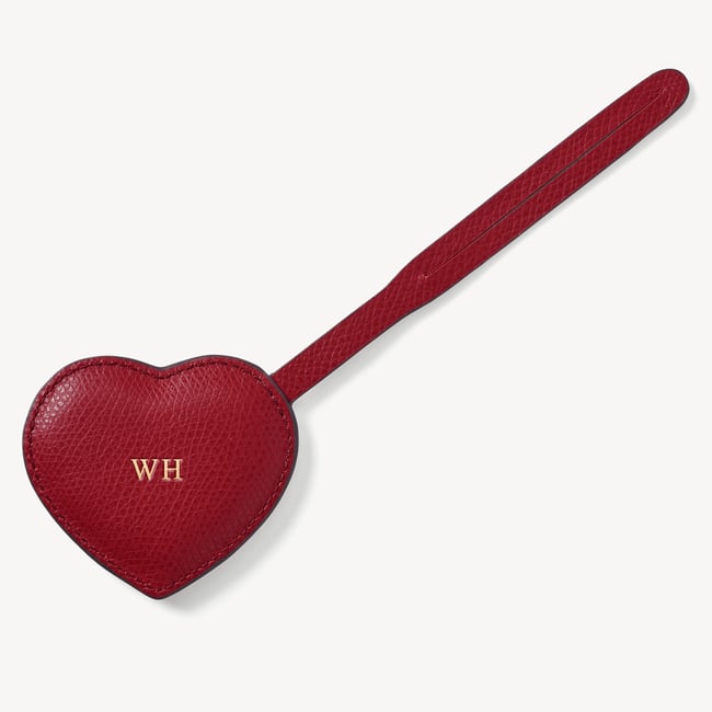 Puffy Heart Charm Cherry Red Soft Saffiano